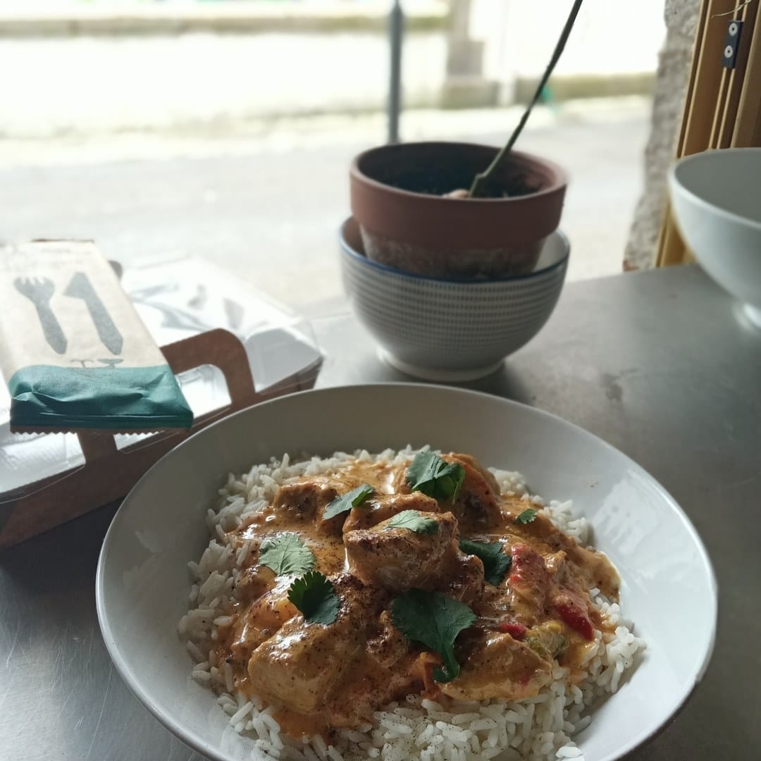 sauté de porc au curry et riz